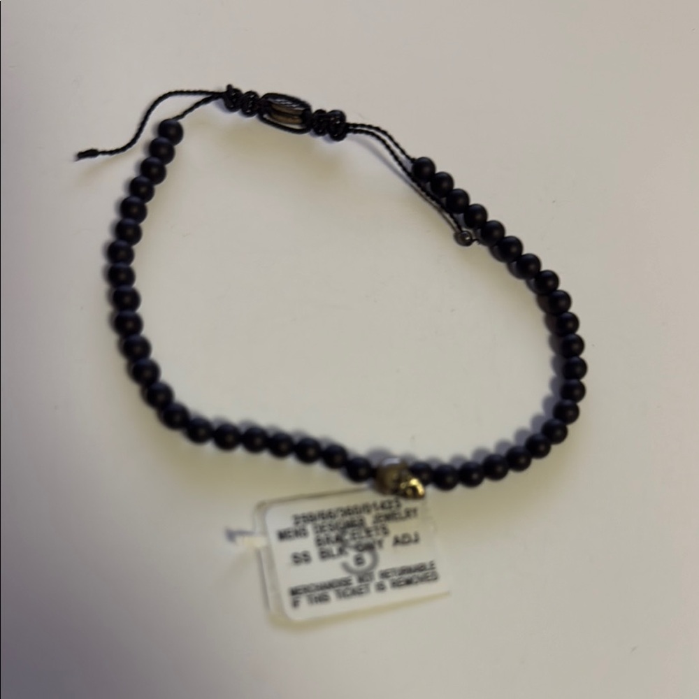 Black Beaded Bracelet